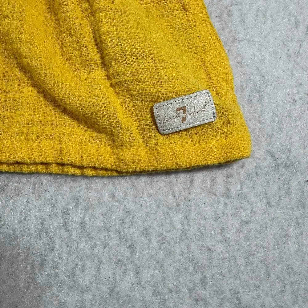 7 for All Mankind Baby Girl 12M Yellow Button-up Spring Boho Chic Easter Picture